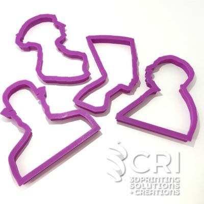 Set Formine tagliabiscotti Profili famosi stampa 3d